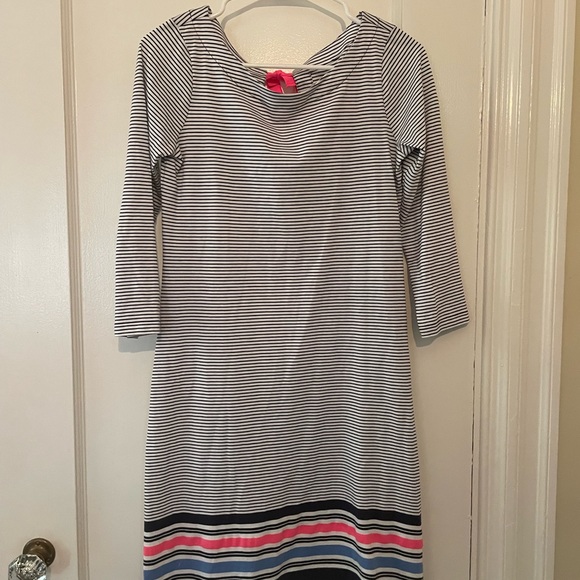 Lilly Pulitzer striped t-shirt dress with ribbon tie detail in back; size XS - Picture 1 of 3